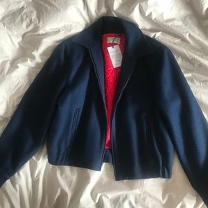 Cropped Pendleton Wool Jacket